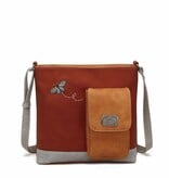 Hi Di Hi Schoudertas/crossbody Kwak QU05 red/orange/grey