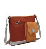 Hi Di Hi Schoudertas/crossbody Kwak QU05 red/orange/grey