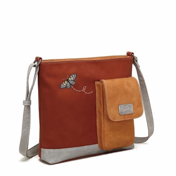 Hi Di Hi Schoudertas/crossbody Kwak QU05 red/orange/grey