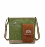Hi Di Hi Schoudertas/crossbody Kwak QU06 green/cognac/beige