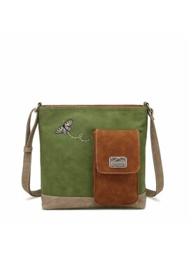 Hi Di Hi Schoudertas/crossbody Kwak QU06 green/cognac/beige