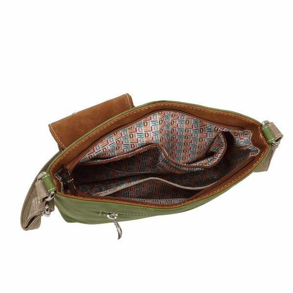 Hi Di Hi Schoudertas/crossbody Kwak QU06 green/cognac/beige
