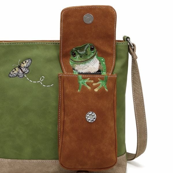 Hi Di Hi Schoudertas/crossbody Kwak QU06 green/cognac/beige