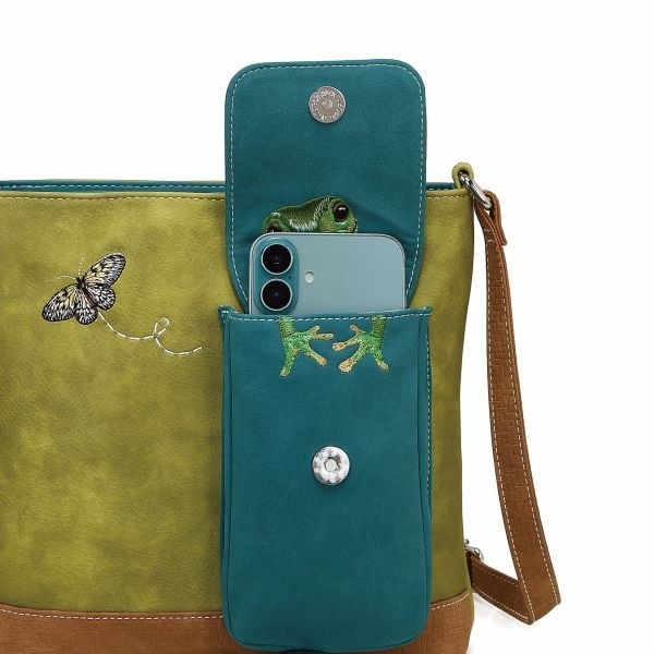 Hi Di Hi Schoudertas/crossbody Kwak QU07 green/petrol/cognac