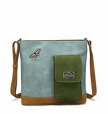 Hi Di Hi Schoudertas/crossbody Kwak QU08 blue/green/peach