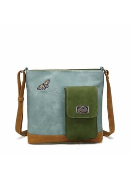 Hi Di Hi Schoudertas/crossbody Kwak QU08 blue/green/peach