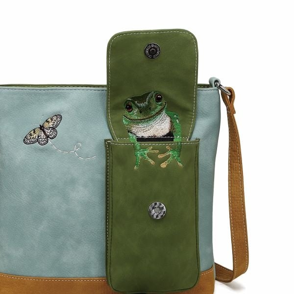 Hi Di Hi Schoudertas/crossbody Kwak QU08 blue/green/peach