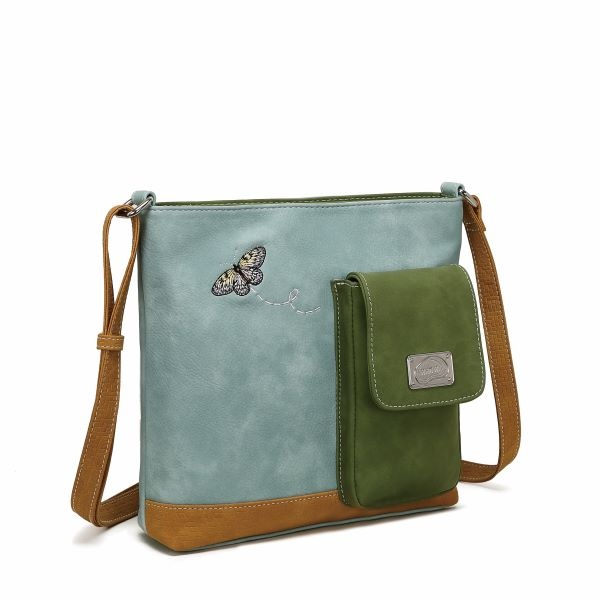 Hi Di Hi Schoudertas/crossbody Kwak QU08 blue/green/peach