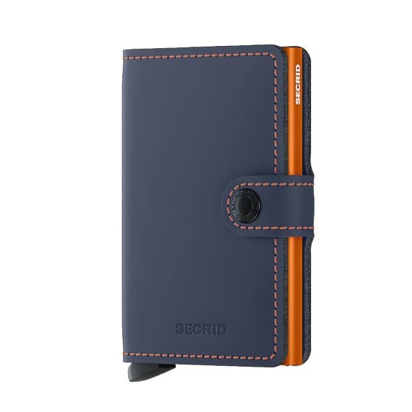 Secrid miniwallet Matte MM Night Blue Orange