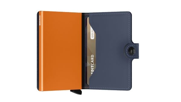 Secrid miniwallet Matte MM Night Blue Orange
