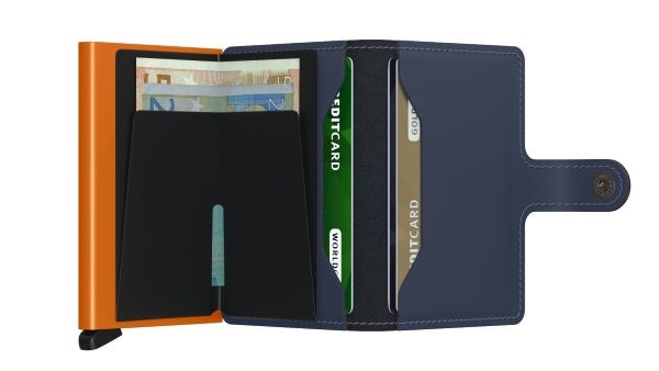 Secrid miniwallet Matte MM Night Blue Orange