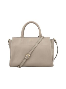 LouLou Dames leren schoudertas Vera Soft Sepia
