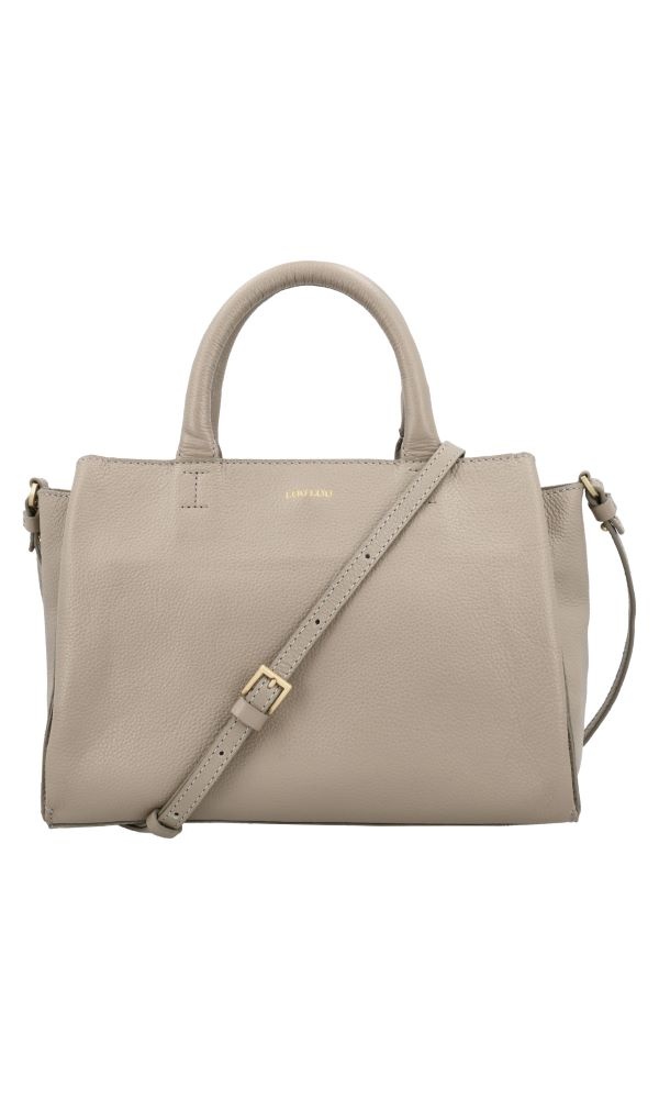 LouLou Dames leren schoudertas Vera Soft Sepia