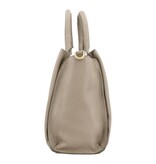LouLou Dames leren schoudertas Vera Soft Sepia