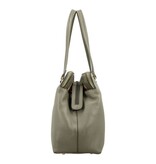 LouLou Laptop schoudertas OLIVIA Sage Gold