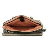 LouLou Laptop schoudertas OLIVIA Sage Gold