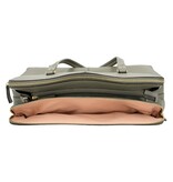 LouLou Laptop schoudertas OLIVIA Sage Gold