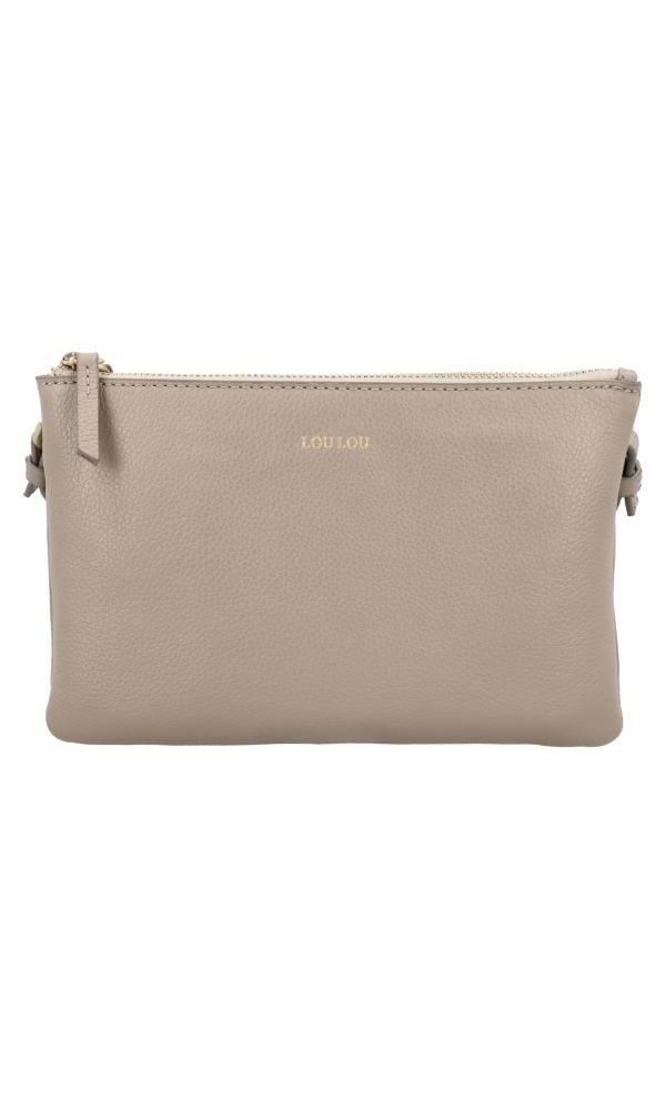 LouLou Leren schoudertasje Camille soft sepia