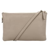 LouLou Leren schoudertasje Camille soft sepia
