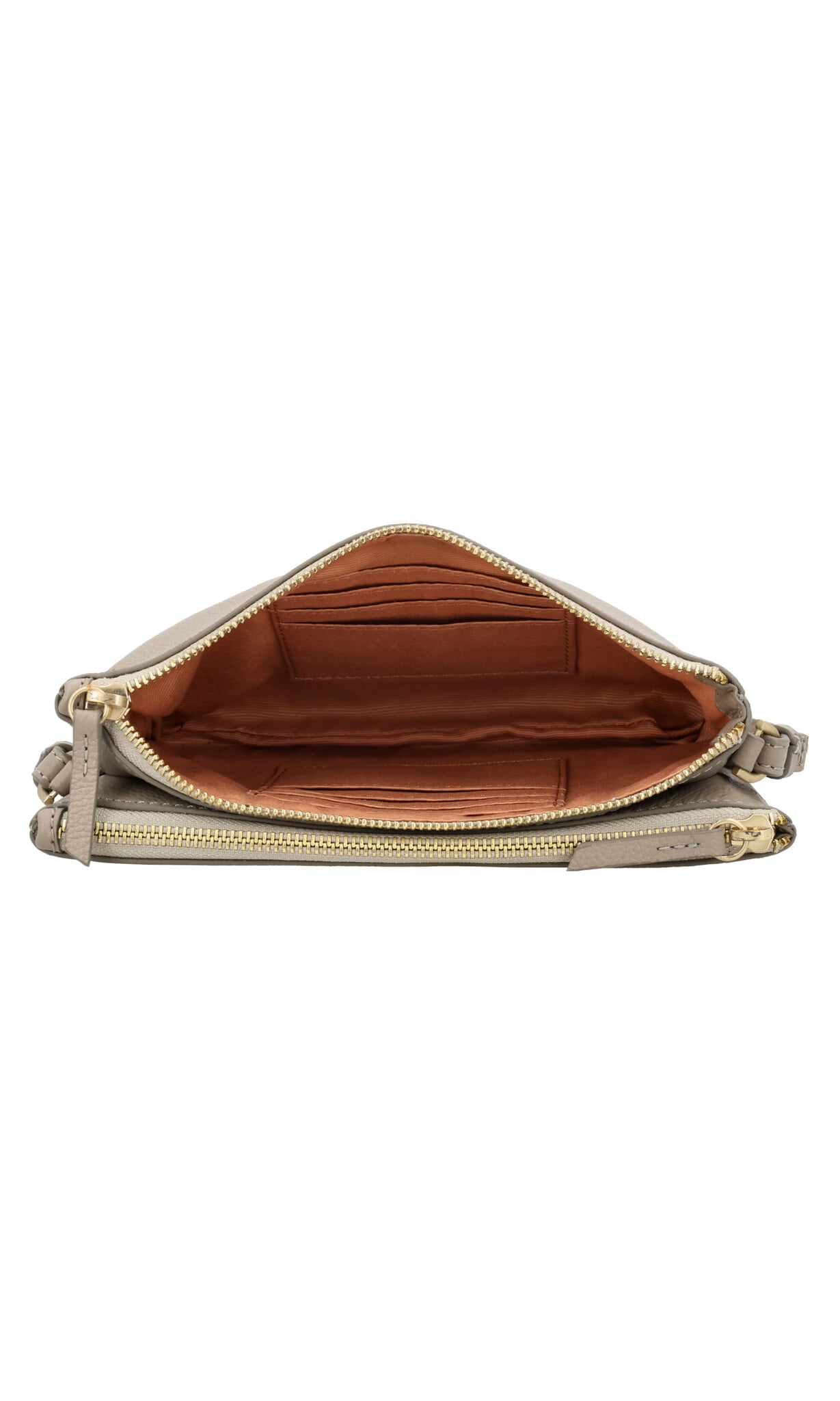 LouLou Leren schoudertasje Camille soft sepia