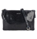 LouLou Leren schoudertasje Camille Python Blue Orient