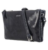 LouLou Leren schoudertasje Camille Python Blue Orient