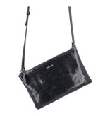 LouLou Leren schoudertasje Camille Python Blue Orient