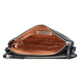 LouLou Leren schoudertasje Camille Python Blue Orient