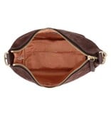 LouLou LOIS  Suede hobo / crossbody tas Chocolate