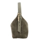 LouLou LOIS  Suede hobo / crossbody tas Sage