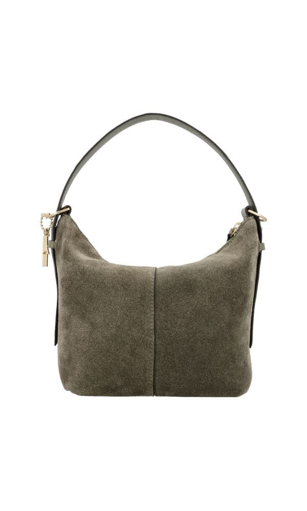 LouLou LOIS  Suede hobo / crossbody tas Sage