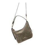 LouLou LOIS  Suede hobo / crossbody tas Sage