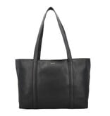 LouLou EMIE Ruime en tijdloze leren school- of werktas Black Gold