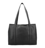 LouLou EMIE Ruime en tijdloze leren school- of werktas Black Gold
