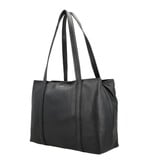 LouLou EMIE Ruime en tijdloze leren school- of werktas Black Gold