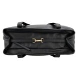 LouLou EMIE Ruime en tijdloze leren school- of werktas Black Gold