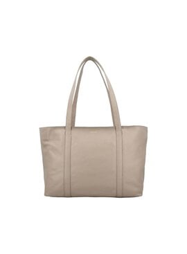 LouLou EMIE Ruime en tijdloze leren school- of werktas Soft Sepia