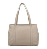 LouLou EMIE Ruime en tijdloze leren school- of werktas Soft Sepia