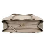 LouLou EMIE Ruime en tijdloze leren school- of werktas Soft Sepia