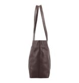 LouLou EMIE Ruime en tijdloze leren school- of werktas Merlot Gold