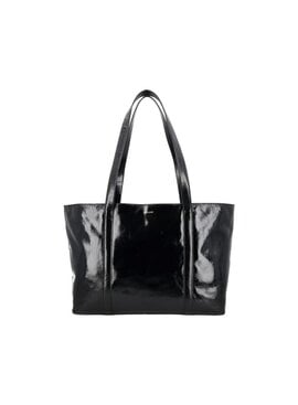 LouLou EMIE  leren tas met laptopvak - Glace Black