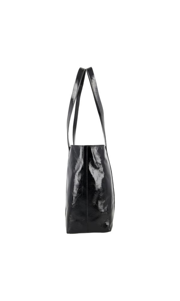 LouLou EMIE  leren tas met laptopvak - Glace Black