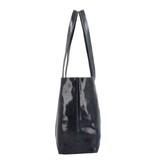 LouLou EMIE  leren tas met laptopvak - EMIE - Python Blue Orient