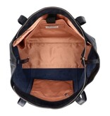 LouLou EMIE  leren tas met laptopvak - EMIE - Python Blue Orient
