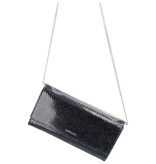 LouLou ANAÏS Leren tasje/Clutch  - Python Blue Orient