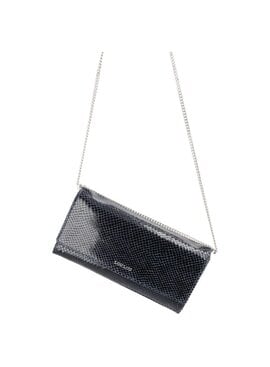 LouLou ANAÏS Leren tasje/Clutch  - Python Blue Orient