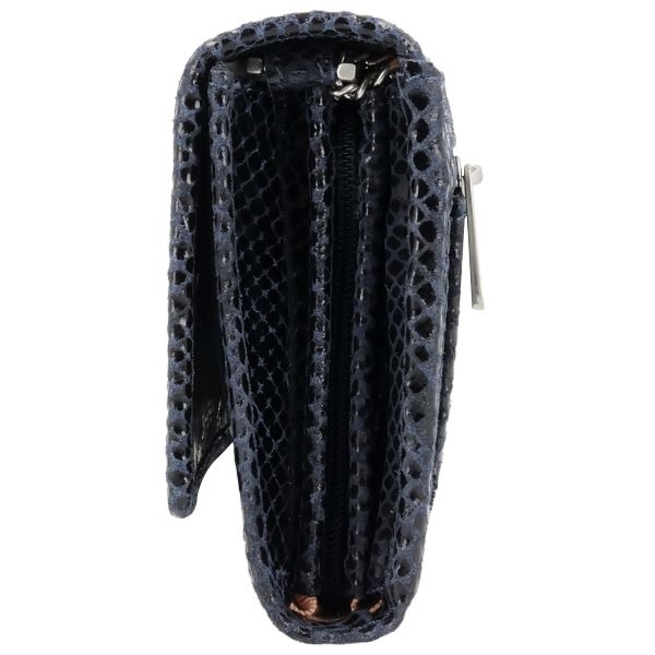 LouLou ANAÏS Leren tasje/Clutch  - Python Blue Orient