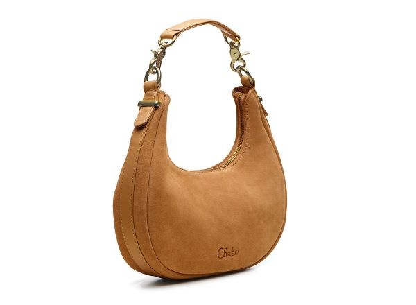 Chabo Schoudertas Sydney Light cognac suède