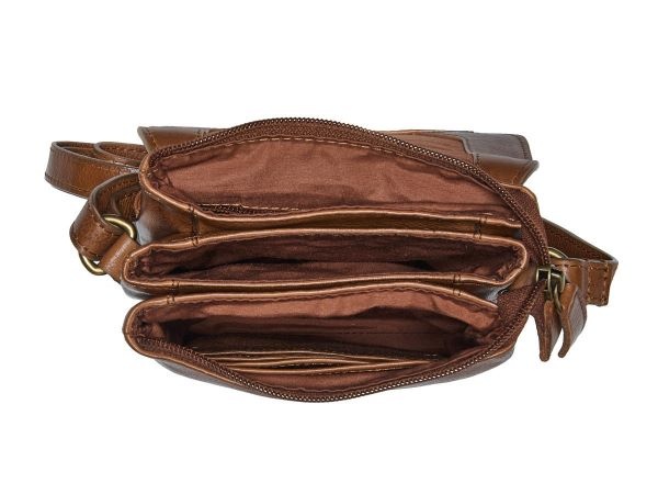 Chabo Leren Schoudertasje Stylish Mover Camel