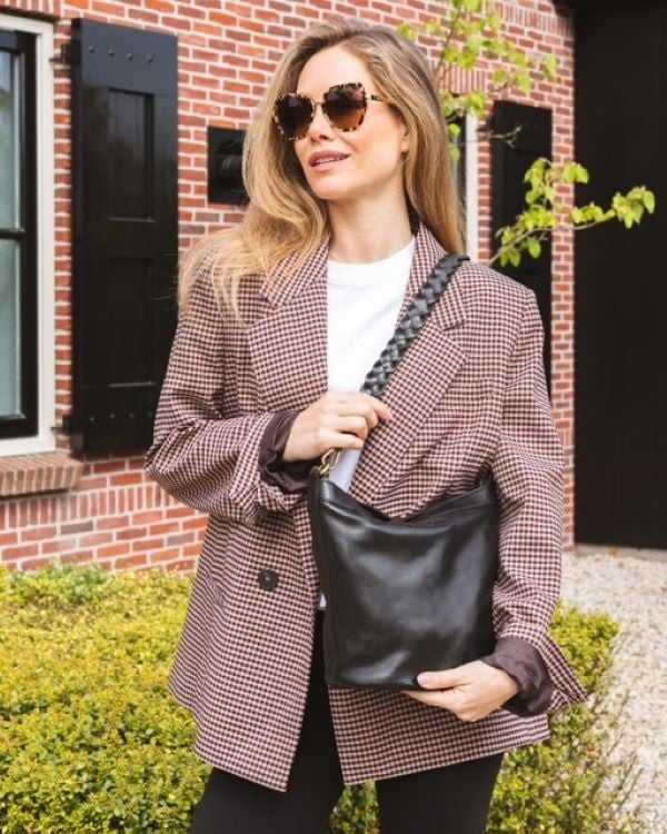 Chabo Leren Stylish Bucket Bag Black